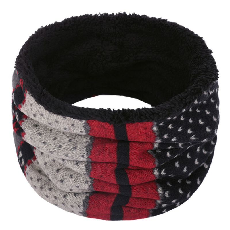 Winter warme gebreide ring sjaals print dikke binnenkant super elastische gebreide sjaals bandana nekwarmers sjaal mannen vrouwen