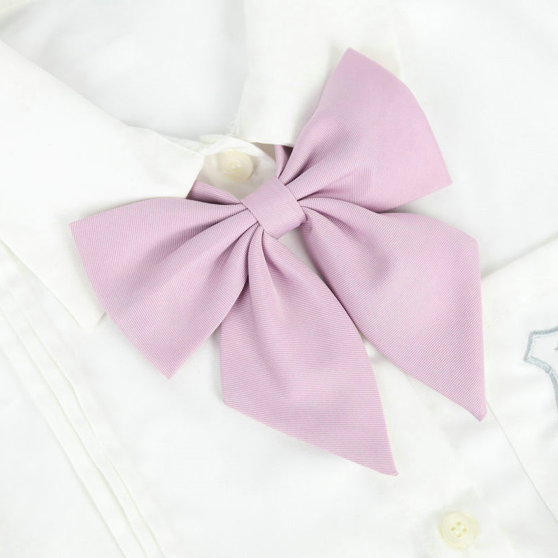 Solid Colors Big Bowknot JK Neckwear Girls Bow Tie Necktie Choker For Preppy Students Japanese Korean School Uniforms Shirts Tie: Red
