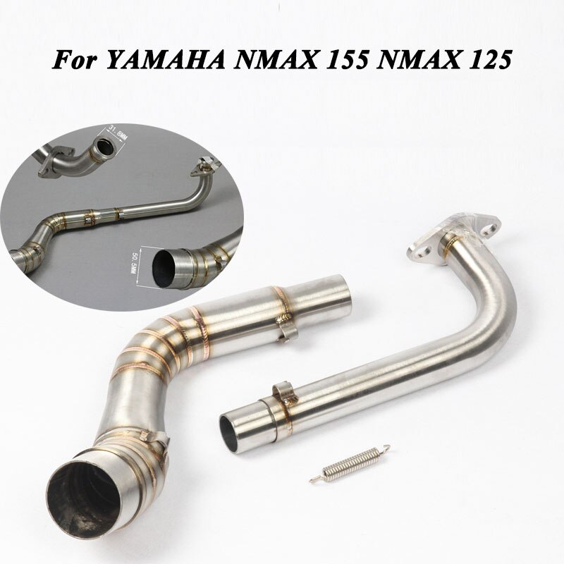 Motorcycle Exhaust Pipe Scooter Front of Exhaust Pipe Stainless Steel Slip-On Full System For YAMAHA NMAX 155 NMAX 125 N MAX155