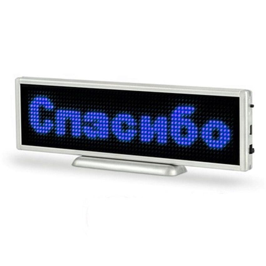Indendørs  p3 16 * 64 pixel genopladeligt led fast-mobil besked led display panel og belyst skilt med app bluetooth funktion: Blå