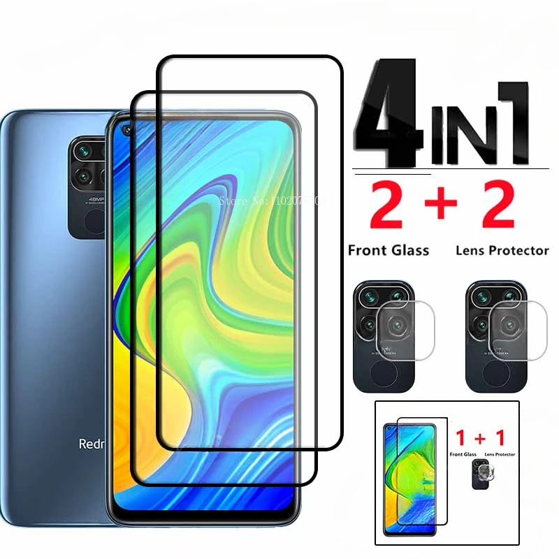 Vidrio templado para Xiaomi Redmi Note 9 Note 9 Pro 9S Redmi 9C NFC cubierta completa Protector de pantalla película de lente Redmi Note 9 Pro vidrio