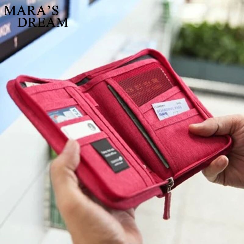 Mara 'S Droom Mode Reizen Paspoort Clutch Portefeuilles Paspoort Id Bank Organizer Bag Draagbare Rits Geval Reistas