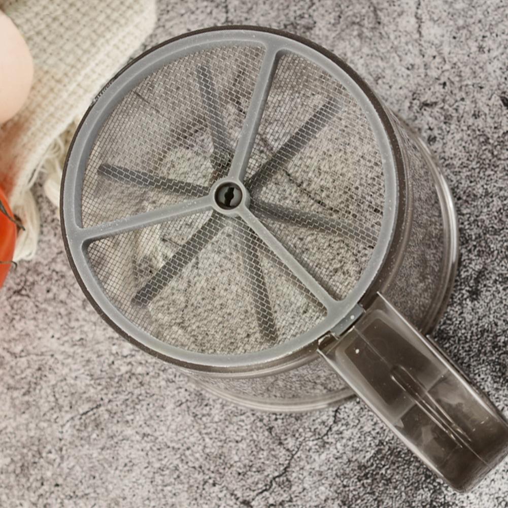 Handheld Flour Sieve Kitchen Multi-purpose Semi-automatic Flour Sieve Cake Kitchen Pastry Baking Convenient Tools Accessori K1s5