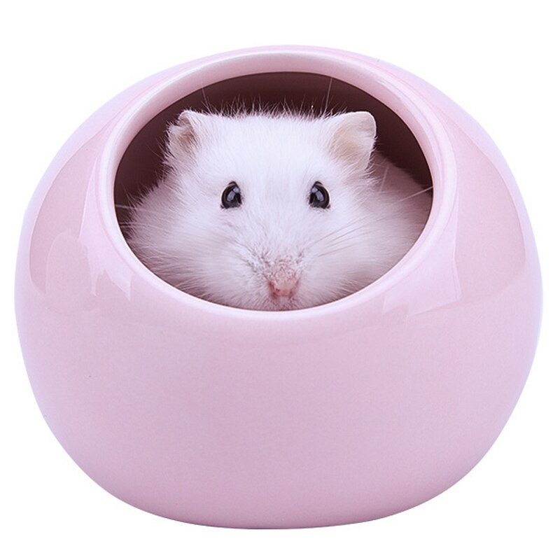 Hamster House Natural Clay Material Hamster Hideout Keep Cool System Dry and Comfortable Hideout For Hamster (8.5x7cm)