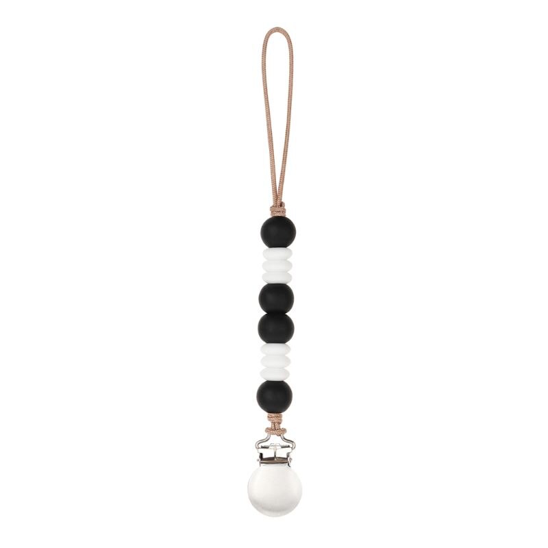 OOTDTY Clips factices bébé garçons filles sucette chaîne Silicone dentition soulagement jouets perles apaisie porte-sucette Clips bébé douche: 61
