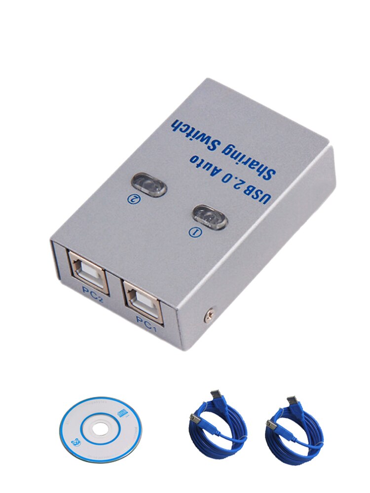 2X USB-Schakelaar 2-Poorts Handmatige USB-Hub Twee Computers Delen U Schijf Printerapparaat Twee In Een Uit Usb20 Deler~p170292317