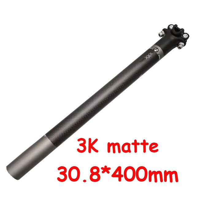 Tija de sillín de fibra de carbono para bicicleta de montaña, tubo de poste de asiento, 27,2, 30,8x31,6/mm,: B