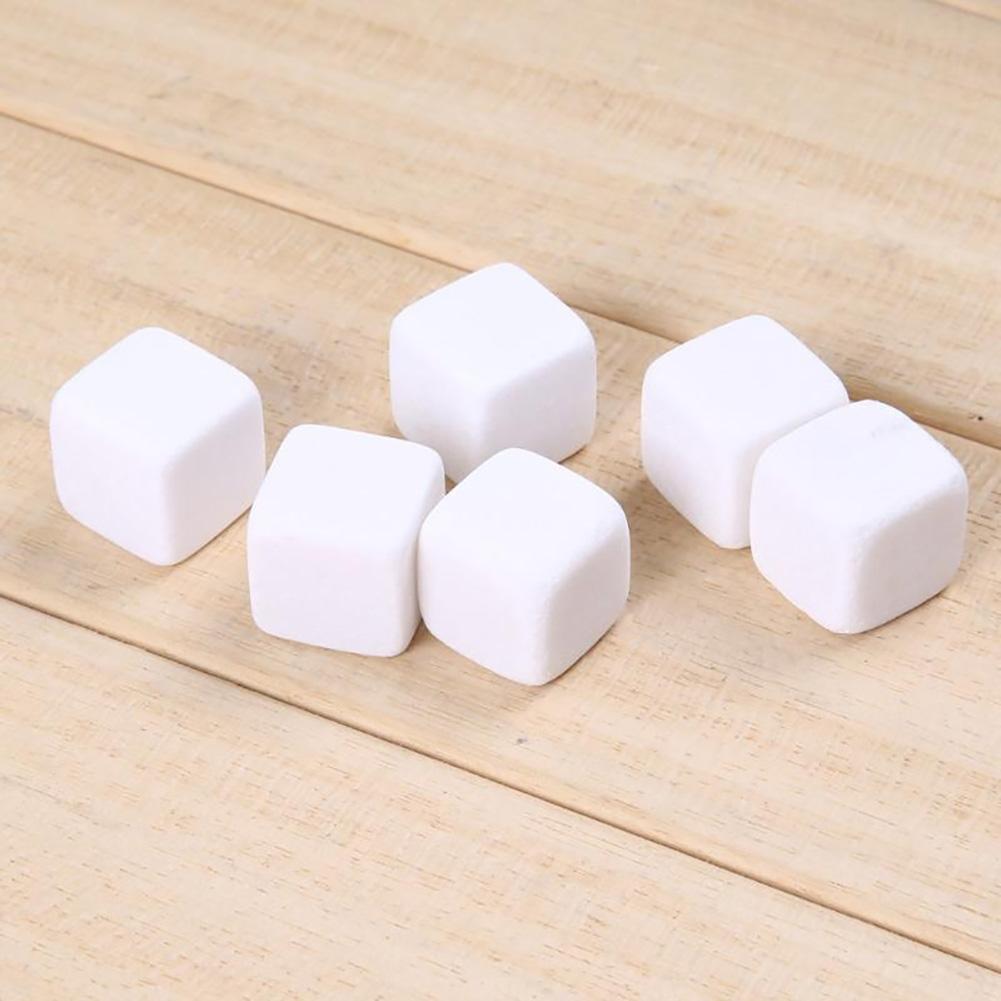6Pcs Marble Cubes Whiskey Drinks Chilling Ice Stone Bar Cocktail Accessories Eliminates the Ice Shape to Cooling the Drinks