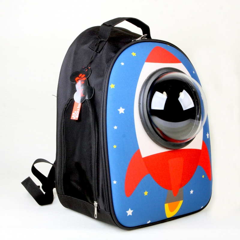 Sac à dos bleu fusée chats transport | Jouet chiots chiens animaux, luxe espace décontracté animaux, petits voyages en plein air pour Chihuahua caniche