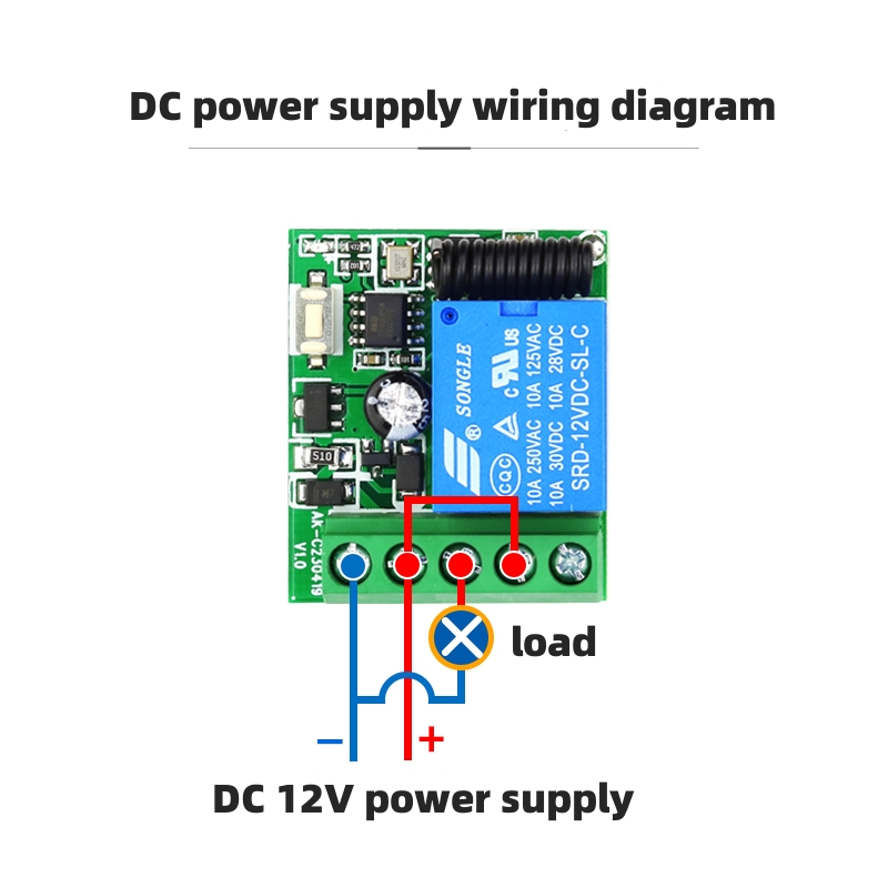 433MHz Bezprzewodowy przełącznik zdalnego sterowania DC 12V 10A 1CH Moduł przekaźnika Odbiornik ON OFF Pilot zdalnego sterowania do bramy Led Lights Bulb DIY