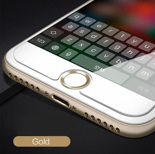 Vingerafdruk touch id-folie voor iphone 8 home-knop beschermfolie stickerfolie voor iphone 8 7 plus 5s se 6s 6 ipad air pro mini: Goud