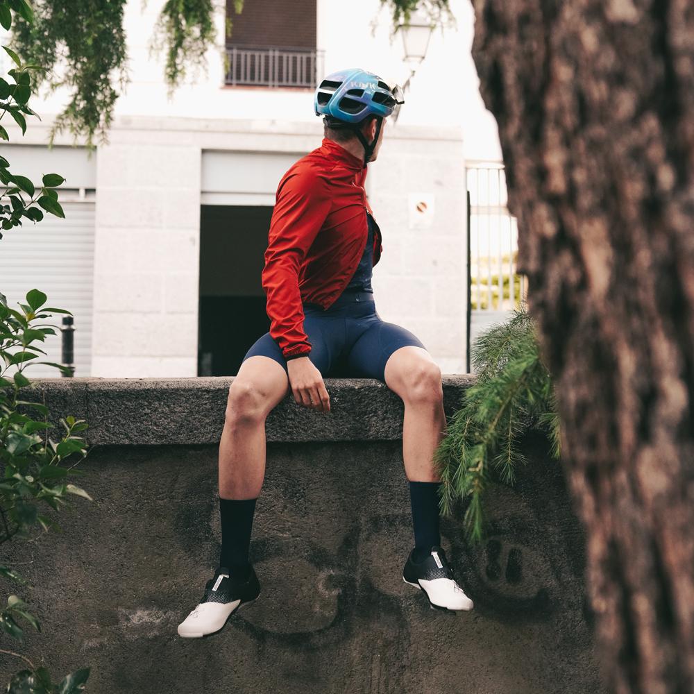 Chaqueta cortavientos para ciclismo, superligero, a prueba de viento, color rojo, con cremallera bidireccional,