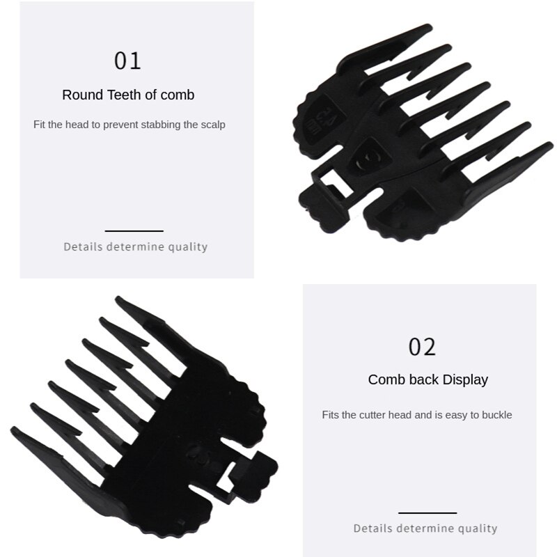 2/8Pcs Hair Clipper Cutting Guide Comb Guards Limit Comb Tools Kit 46x38mm Cutting Head for WAHL 1.5/3/4.5/6/10/13/19/25mm G0704