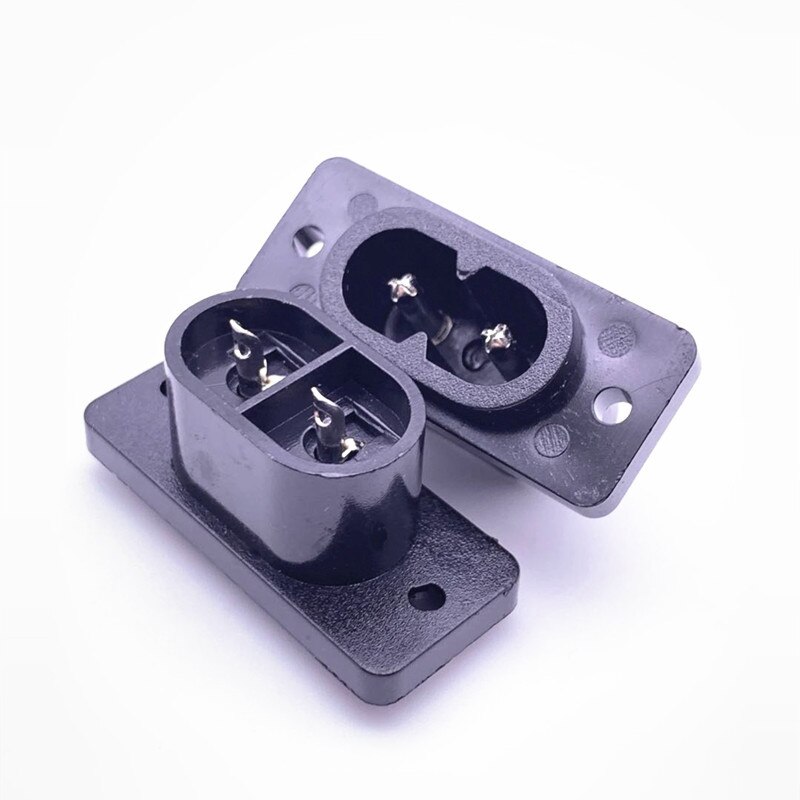 5Stck schwarz IEC320 C8 Schwarz 2 Terminal Energie Stecker Einlass Buchse AC 250V 2,5 A Schalt buchse