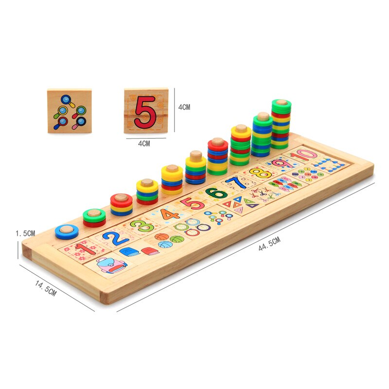 Kindergarten Mathematik Holz Lehrmittel Donuts Protokolle Bretter Zählen Anzahl FrüHenne Kindheit Bildung Spielzeug Pädagogisches unisex