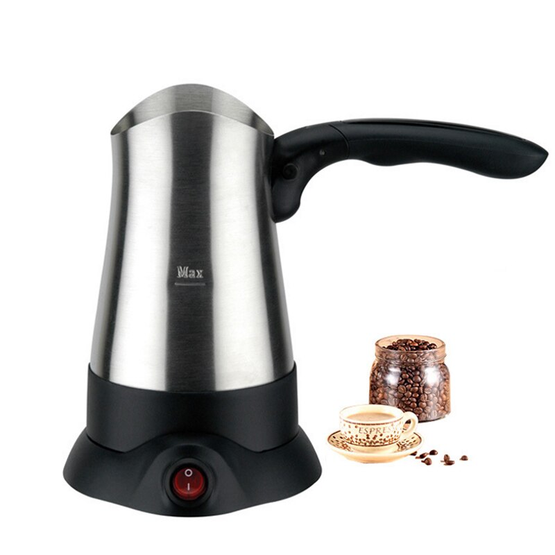 270ML Portable Turkey Coffee Maker Electrical Stainless Steel Coffee Pot Cafeteira Expresso Food Grade 360 Degree Coffee Kettle