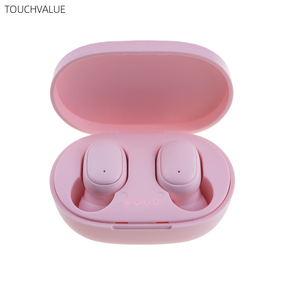 Wireless Earbuds with Microphone Charging Case Pink White Black Green Bluetooth Earphone For ios Android Mobile Phone: Pink
