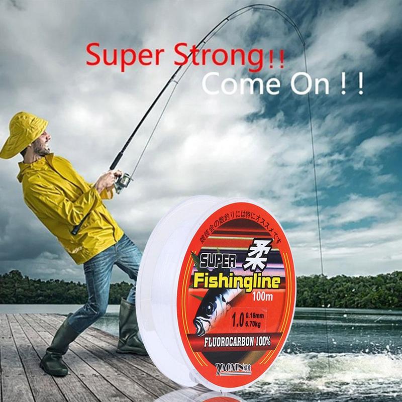 100% Fluorocarbon Duurzaam Coating Vislijn Monofilament Karper Lijn Mainline Leider Lijn Sinking Vissen Super Sterke Jap G4Y9