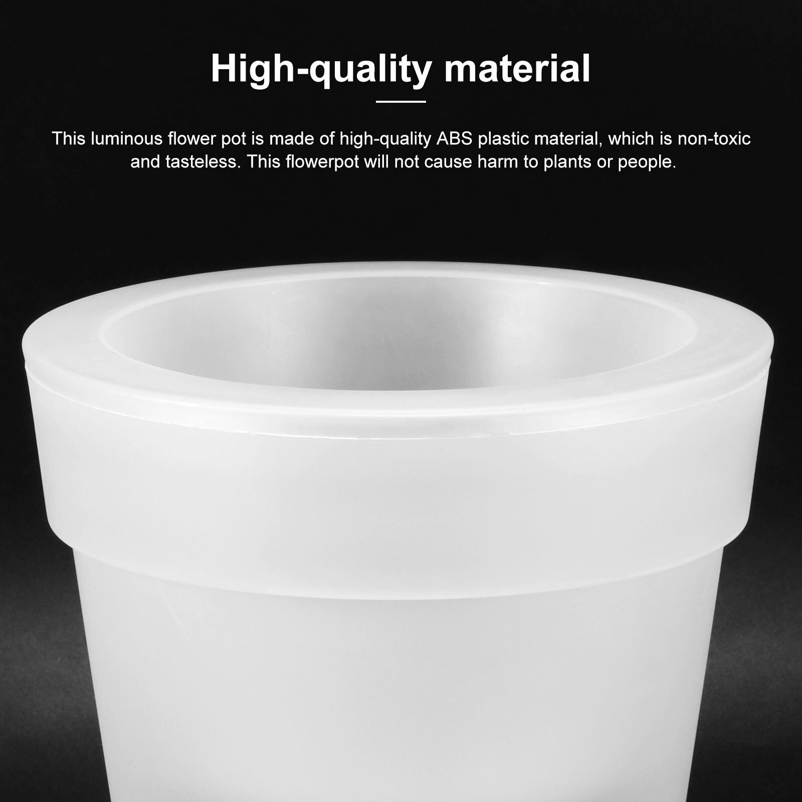 Modern Illuminated Planter Vase LED Flower Pots Decorative Light Lamp Landscape For Desk Garden Yard plant solar flowerpot