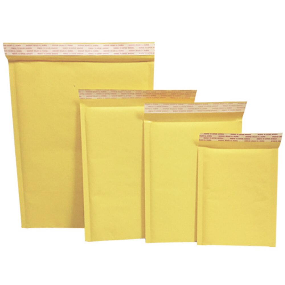 10 Pack Padded Anti-pressure Envelopes Bag Yellow Mailing Packaging Self Seal Bubble Paper Moistureproof