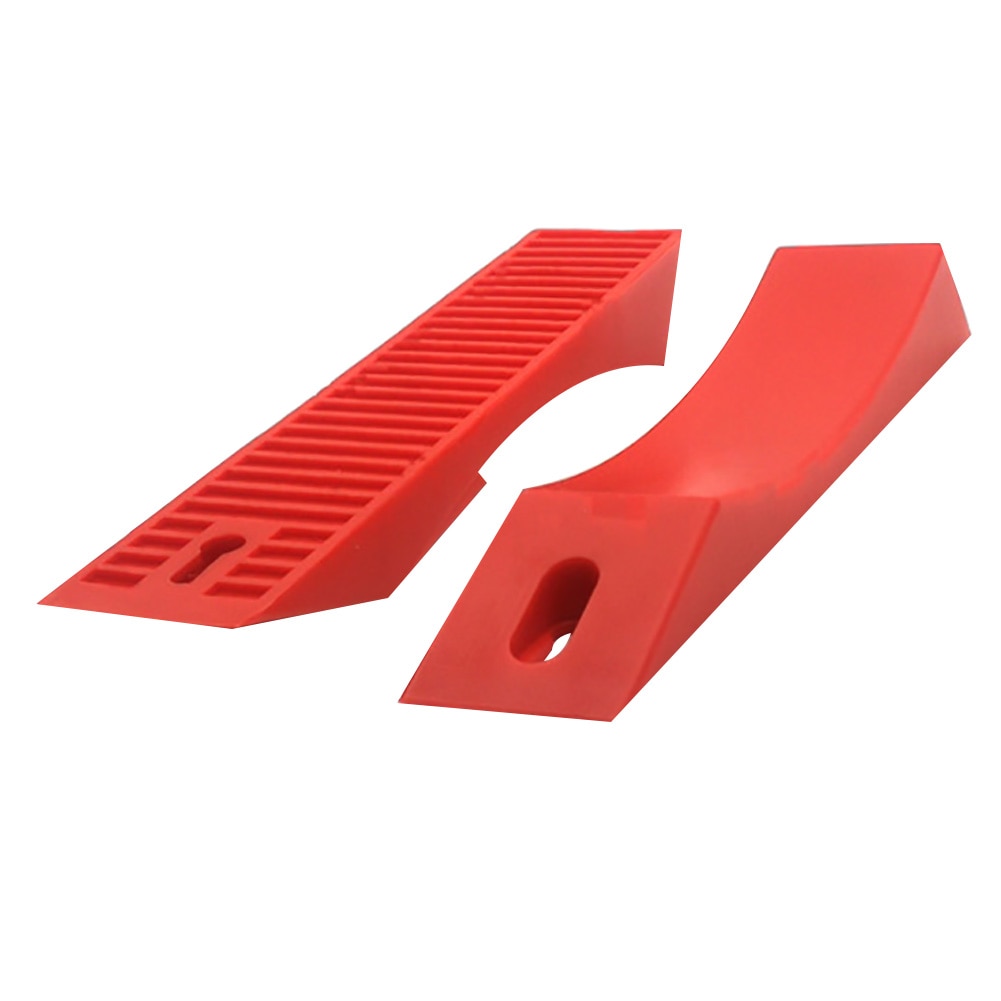 2Pcs Thicken Weightlifting Silicone Mat Barbell Dumbbell Training Anti-Slip Protection Pad Cushion For Body Building: Red