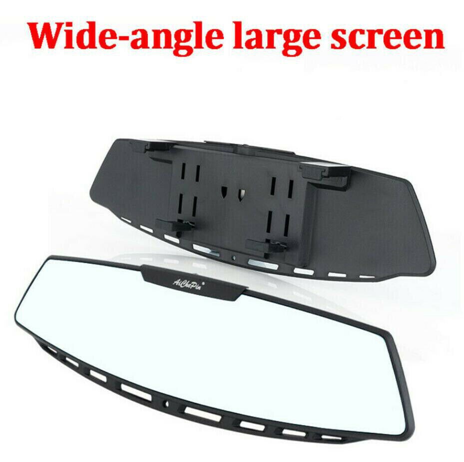 Car Interior Rear View Mirror Wide-angle Convex Big Vision Curved Anti-Glare Rearview Mirror ABS