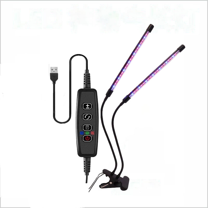 LED-Pflanzenwachstumslicht mit aufsteckbarem Pflanzenlicht, 5 V, Lichtfarbwechsel, USB, zeitgesteuertes Dimmen, volles Spektrum, wachsen Sie das Blumenhaus: Weiß