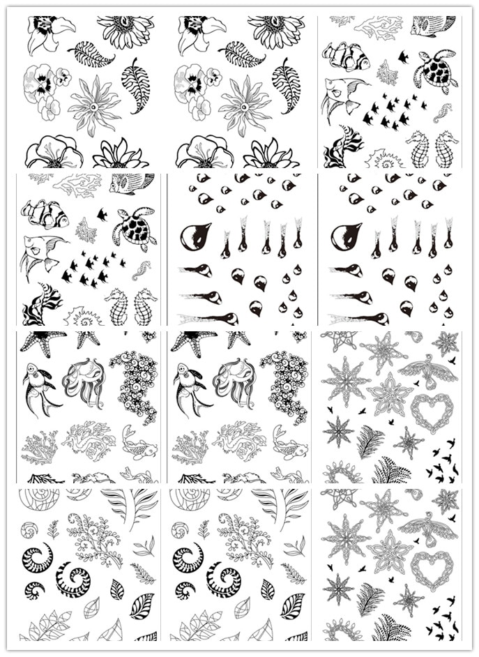 11x16 Flowers small fish Transparent Clear Silicone Stamp/Seal for DIY scrapbooking/photo album Decorative card making