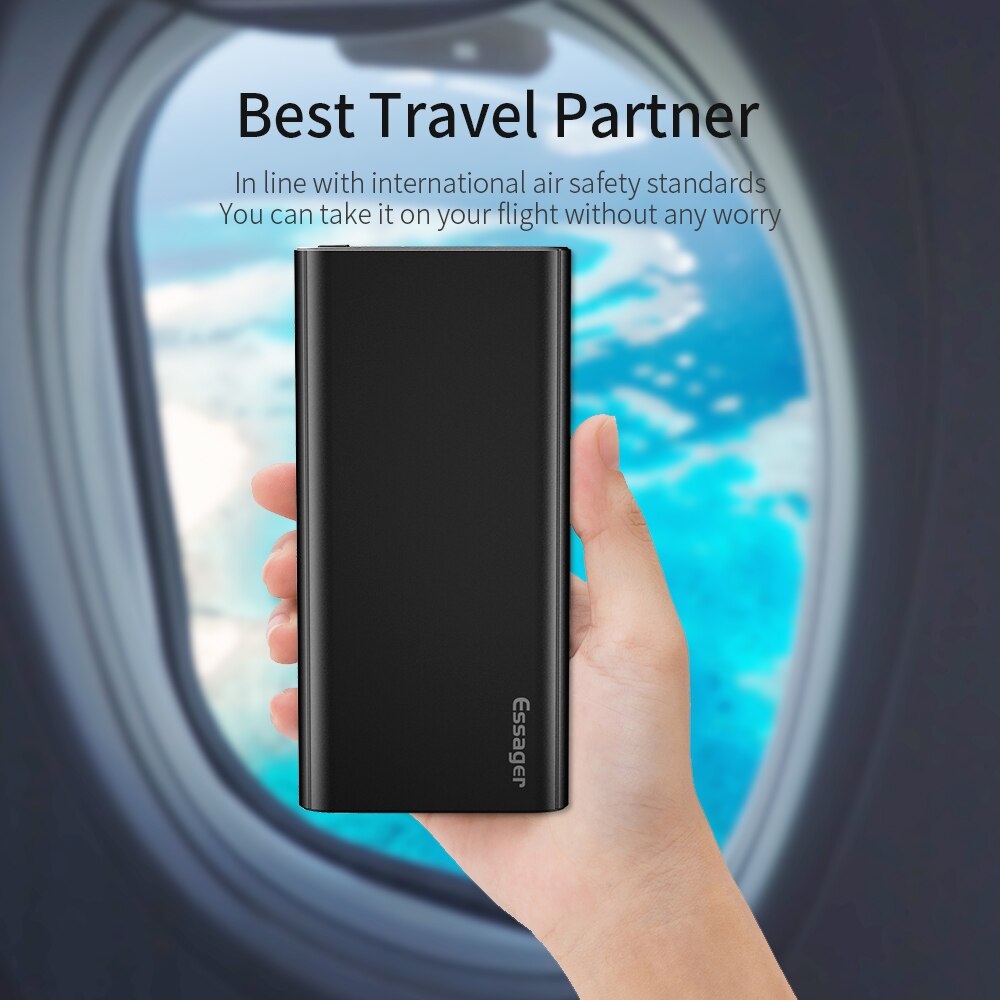Essager-Banco de energía de 20000 mAh PD QC 3,0, cargador de batería portátil de carga rápida para Xiaomi, Samsung, 20000 mAh, USB C, cargador de batería externo