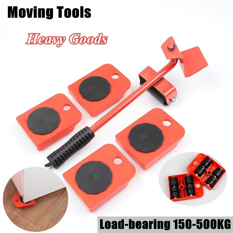 Heavy Cargo Moving Tools 150-500kg Load Bearing Handling Tool Home Bed Furniture Pulley Carrier Move Equipment Tool