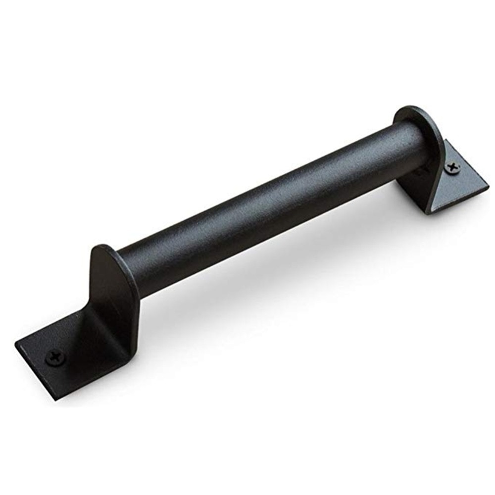 Black carbon steel Sliding Barn Door Pull Handle Sliding Closet Gate Cabinet Door Handle