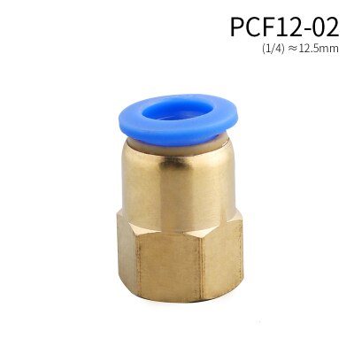 PCF Air Pipe Fitting Pneumatic Fitting Quick Coupling is used for 4 6 8 10 12mm hose 1/8" 3/8" 1/2" 1/4" BSP female thread: PCF12-02