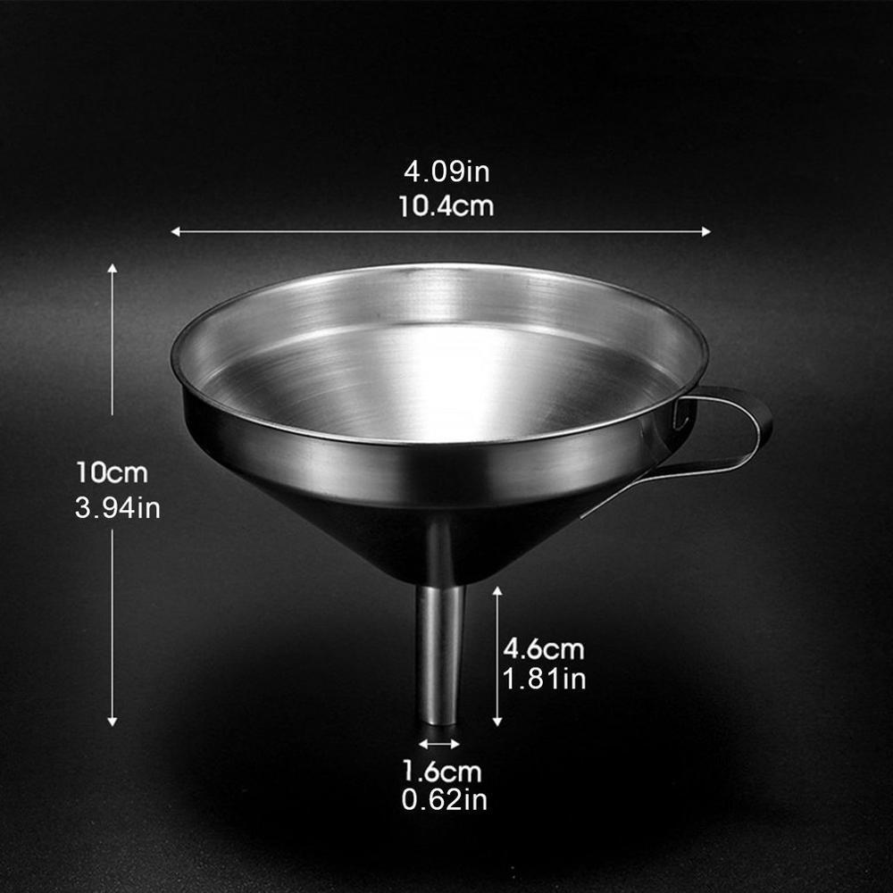 3 Sizes Small Mouth Funnels Bar Wine Flask Funnel Mini Stainless Steel for Filling Hip Flask Narrow-Mouth Bottles: Default Title
