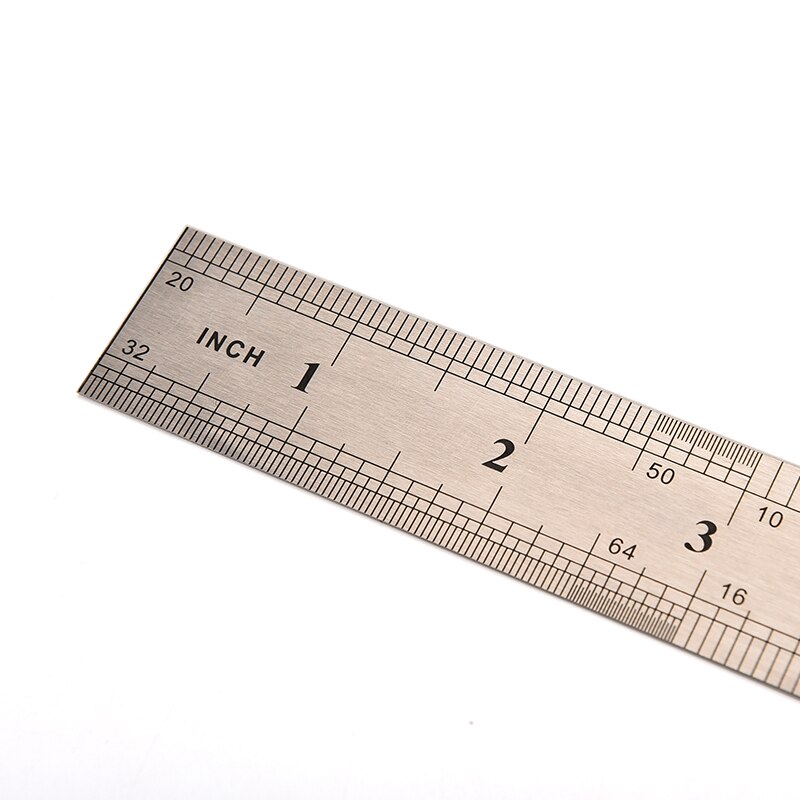 1pc Stainless Steel Metal Ruler Metric Rule Precision Double Sided Measuring Tool