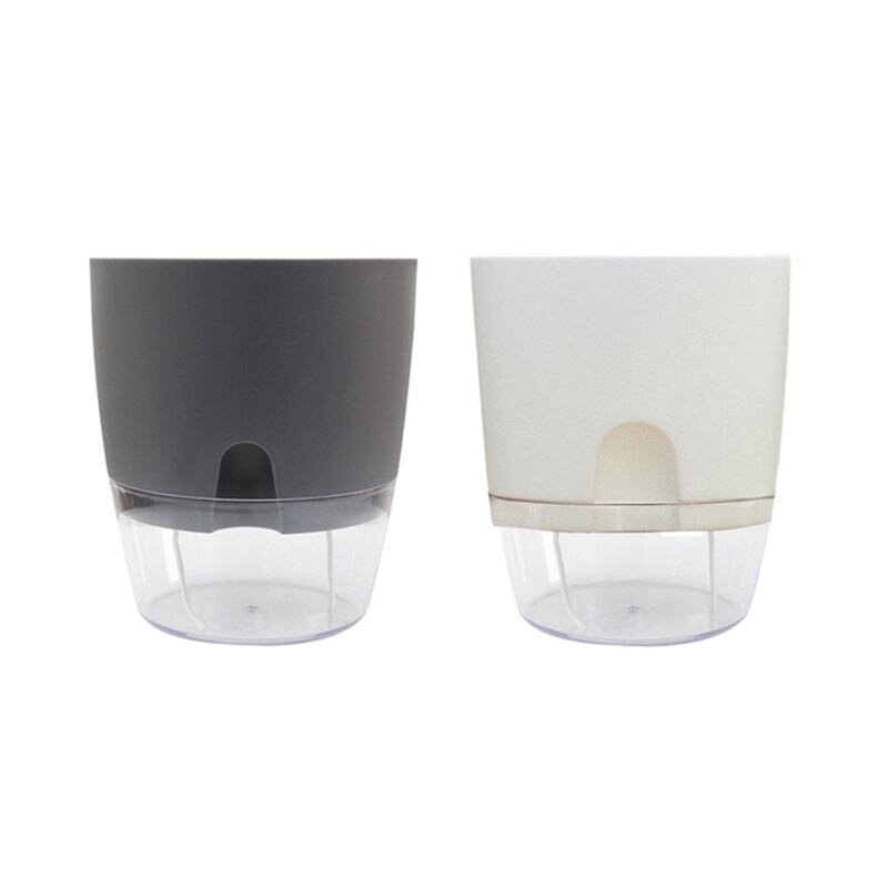 Self Watering Planter Handgemaakte 2 Layer Self Watering Plant Bloem Pot Met Water Container Huis Tuin Decor Ronde Bloempot