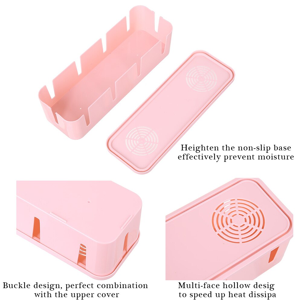 Stopcontact opbergdoos kabel verlengsnoer organizer desktop stroom gadget bak mobiele oplader elektrische plastic houder