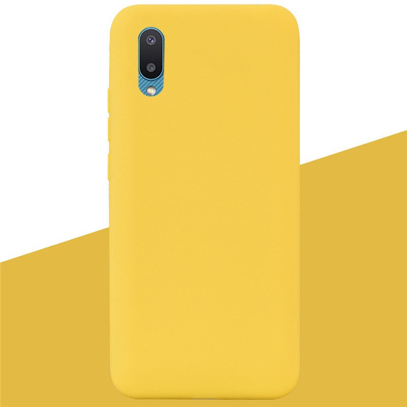 Funda trasera de silicona suave para Samsung Galaxy A02 Galaxy A02 Galaxy A02 A 02 A022F, carcasa de teléfono,: 6 Yellow