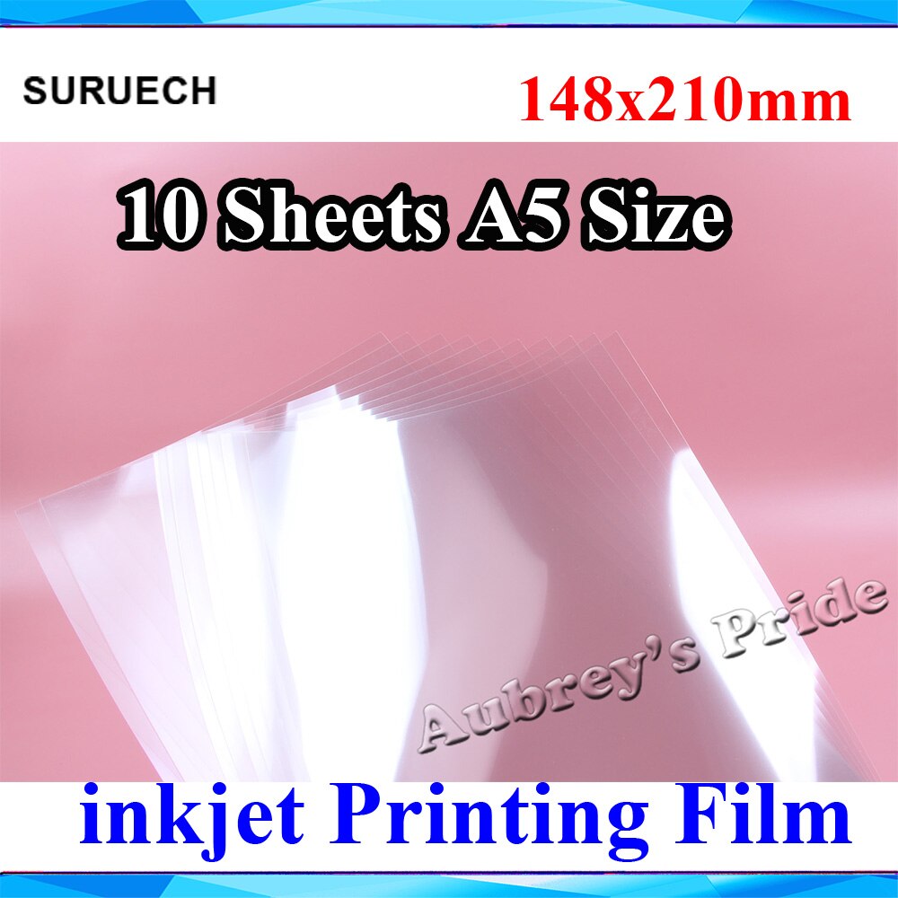 10Pcs Transparantie Clear Brand A5 Size (148X210Mm) Inkjet Printer Afdrukken Film