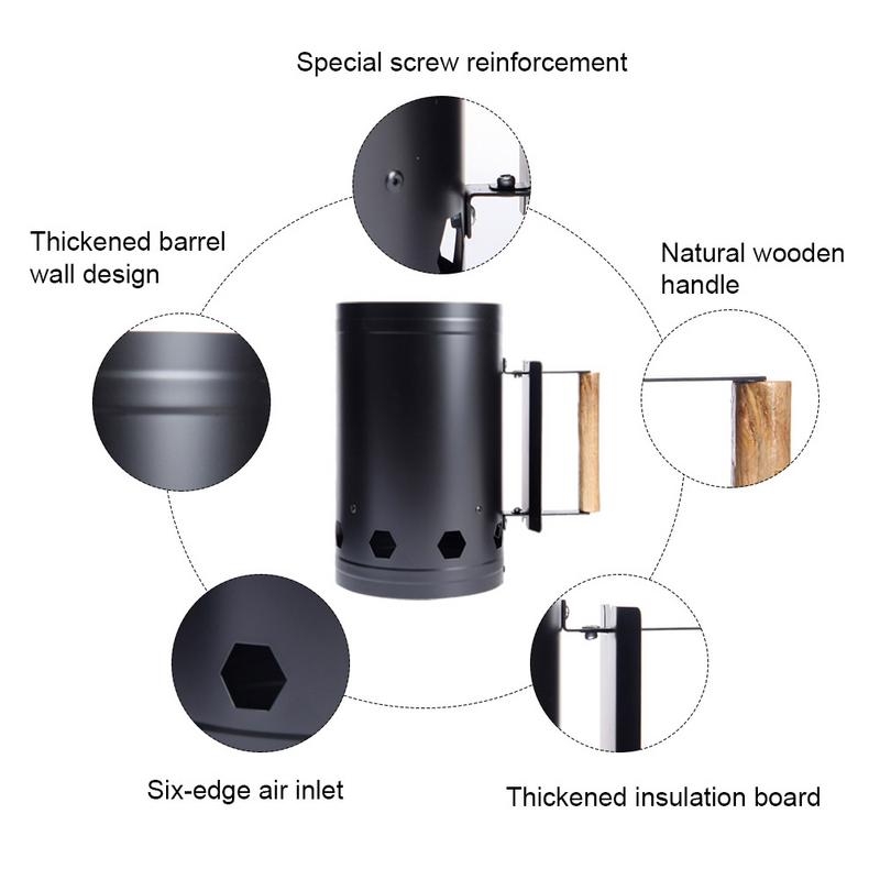 Barbecue Gereedschap Snelle Punt Houtskool Ontsteking Vaten Carbon Fornuis Ontsteking Outdoor Barbecue Gereedschap Bamboe Schoorsteen Starter