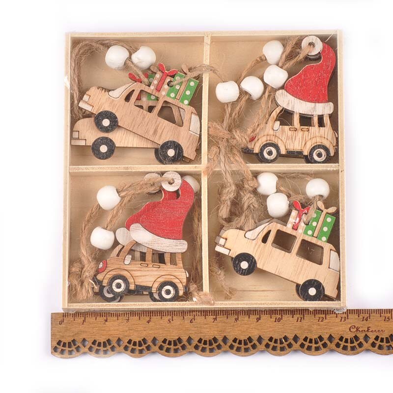 12 stück weihnachtsmann-engel-Stern-holzbastelarbeiten weihnachtsbaum-hängeornamente holzanhänger diy weihnachtsfeier heimdekoration  c2729