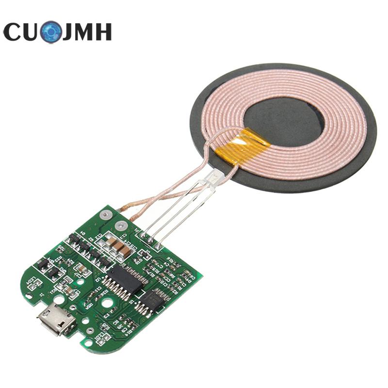 Q5 trådløs oplader pcba printkort trådløs opladning mikro usb port gør det selv hurtig opladning indbygget opladning telefoner modtager