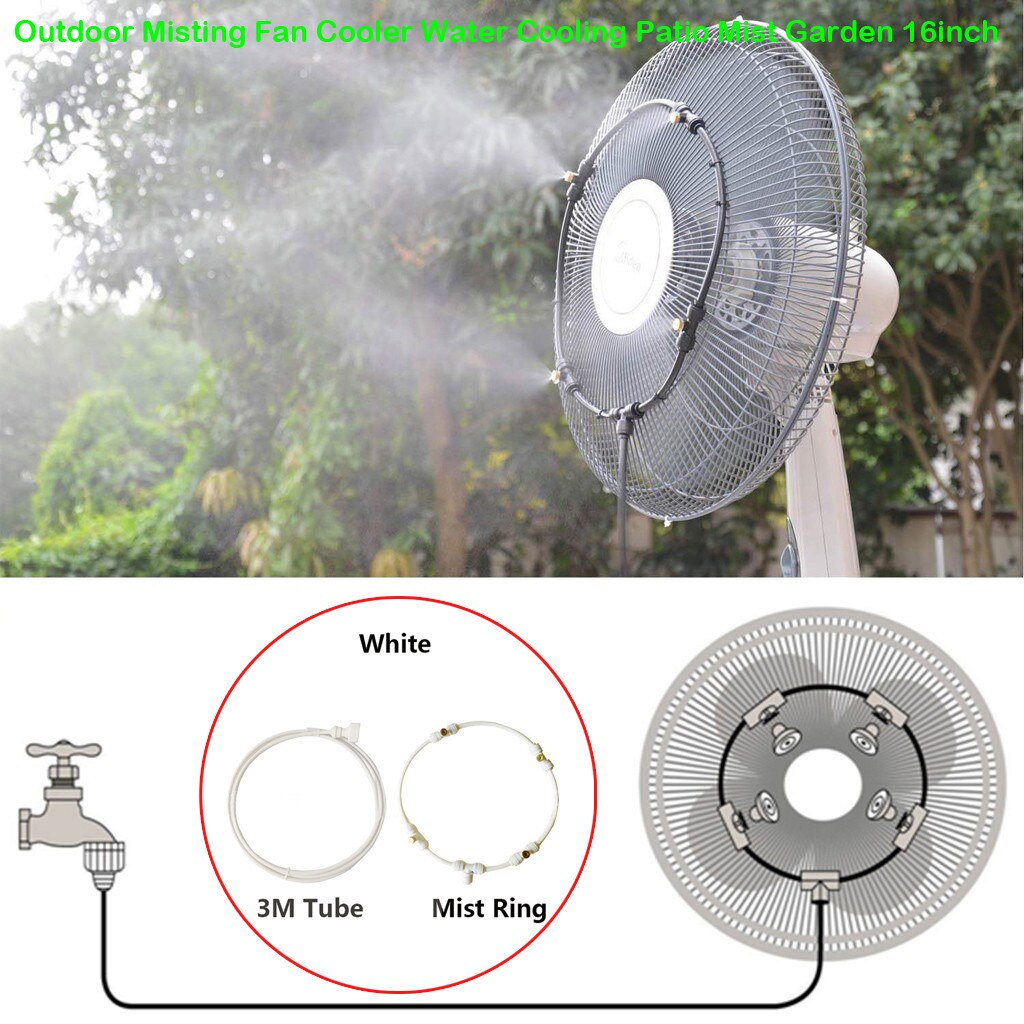 Outdoor Misting Cooling System Kit For Greenhouse Garden Patio Waterring Irrigation Mister Line Ring Mist Garden 3m Hose#ljc