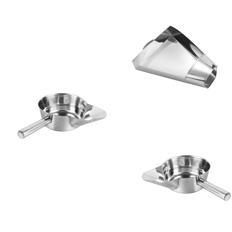 Stainless Steel Chip Scoop French Fries Shovel Loader Chip Packaging Shovel Funnel Popcorn Fast Food Tool