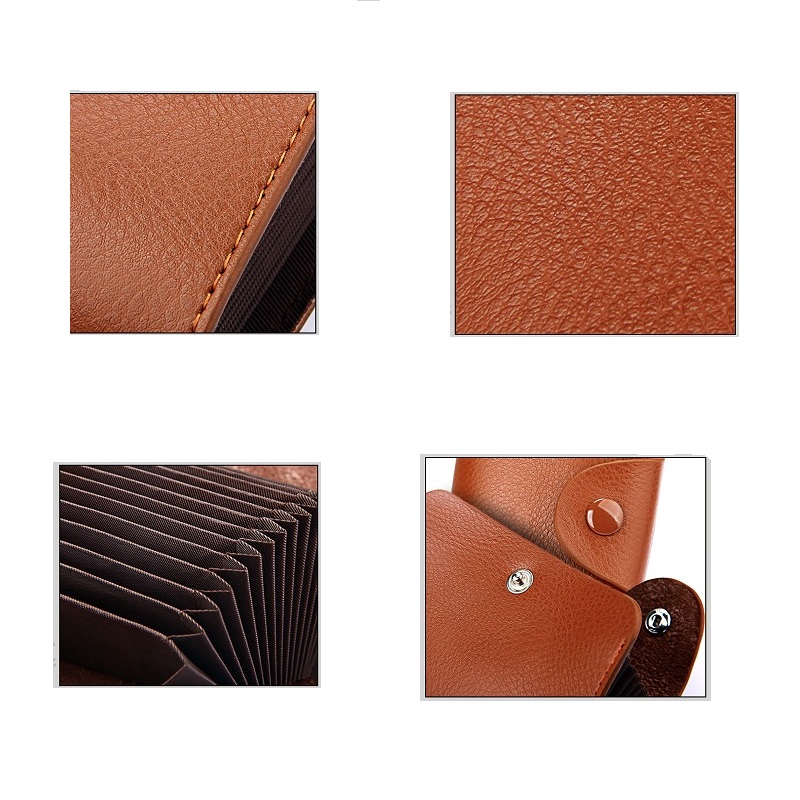 Portatarjetas de cuero genuino Unisex portatarjetas DE CRÉDITO Cartera de tarjeta de crédito de Banco tarjetero de mujer portatarjetas porte carte