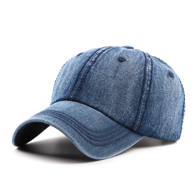 Klimaat Mannen Denim Baseball Cap Hoed Leeg Vader Caps Mannen Cool Capcasual Denim Jeans Dragen Lege Cap Mannen Koele Hoed caps Voor Mannen Vader: Dark Denim