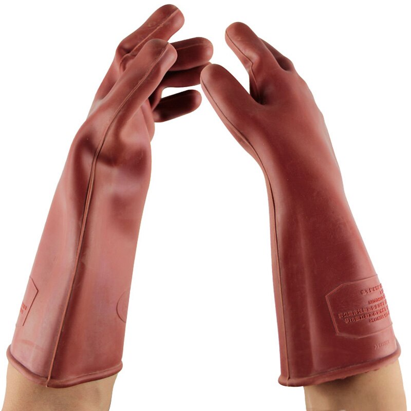 12KV isolierte handschuhe gegen strom 220v380V arbeit schutz gummi handschuhe für hohe-spannung elektriker