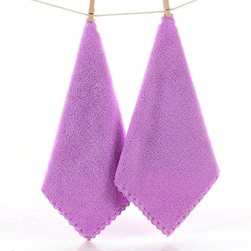 2 Stuks Zakdoek Baby Gezicht Hand Baden Handdoek Baby Gezicht Handdoek Veeg Doek 54DA: Paars