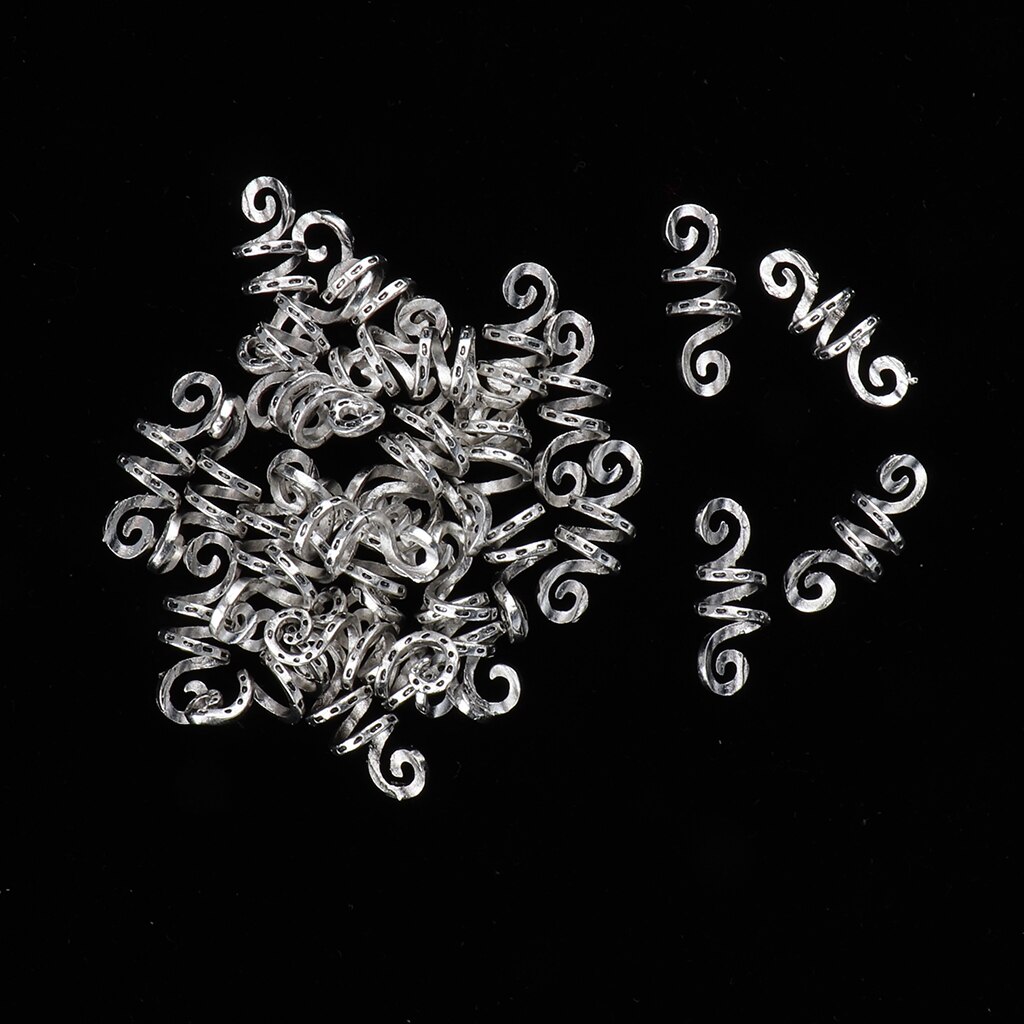 30 pcs Haar Kralen Ringen-Dreadlock Haar Accessoires Norse Spiraal Haar Coils Lente Kralen voor Braid Baarden Haar Sieraden DIY.