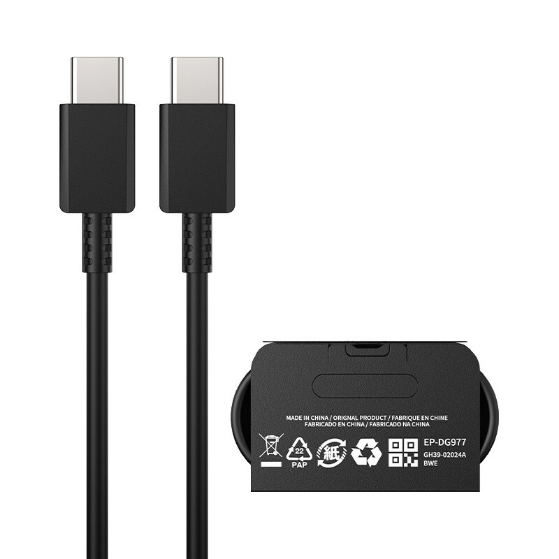 Original for SAMSUNG S21 Ultra Charger 45W Type C Super Fast Charger PD Quick Charging for Galaxy S20 S21 Plus Tab S7 S7+ Tablet: 1m ctoc cable black