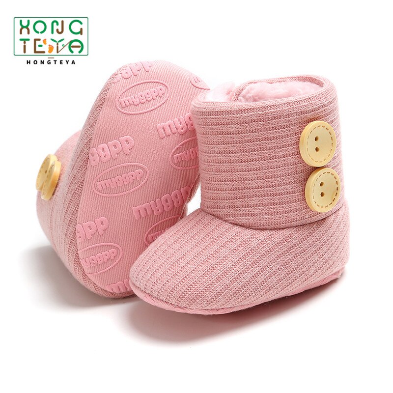 Winter Warm Babyschoenen Baby Ankle Snowboots Infant Haak Knit Fleece Baby Schoenen voor Jongens Meisjes Christmas